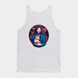 jesus loves cats Tank Top